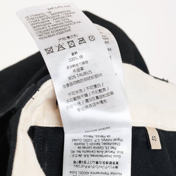 Gucci Black Cotton-Twill Zip-Detail Pants - Picture 14 of 16